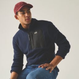 Regatta Frankie Borg Half Zip Fleece Navy/Black  3X Large 49-51" Chest