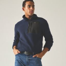 Regatta Frankie Borg Half Zip Fleece Navy/Black  3X Large 49-51" Chest
