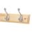 Essentials 4-Hook Rail Pine 458mm x 95mm