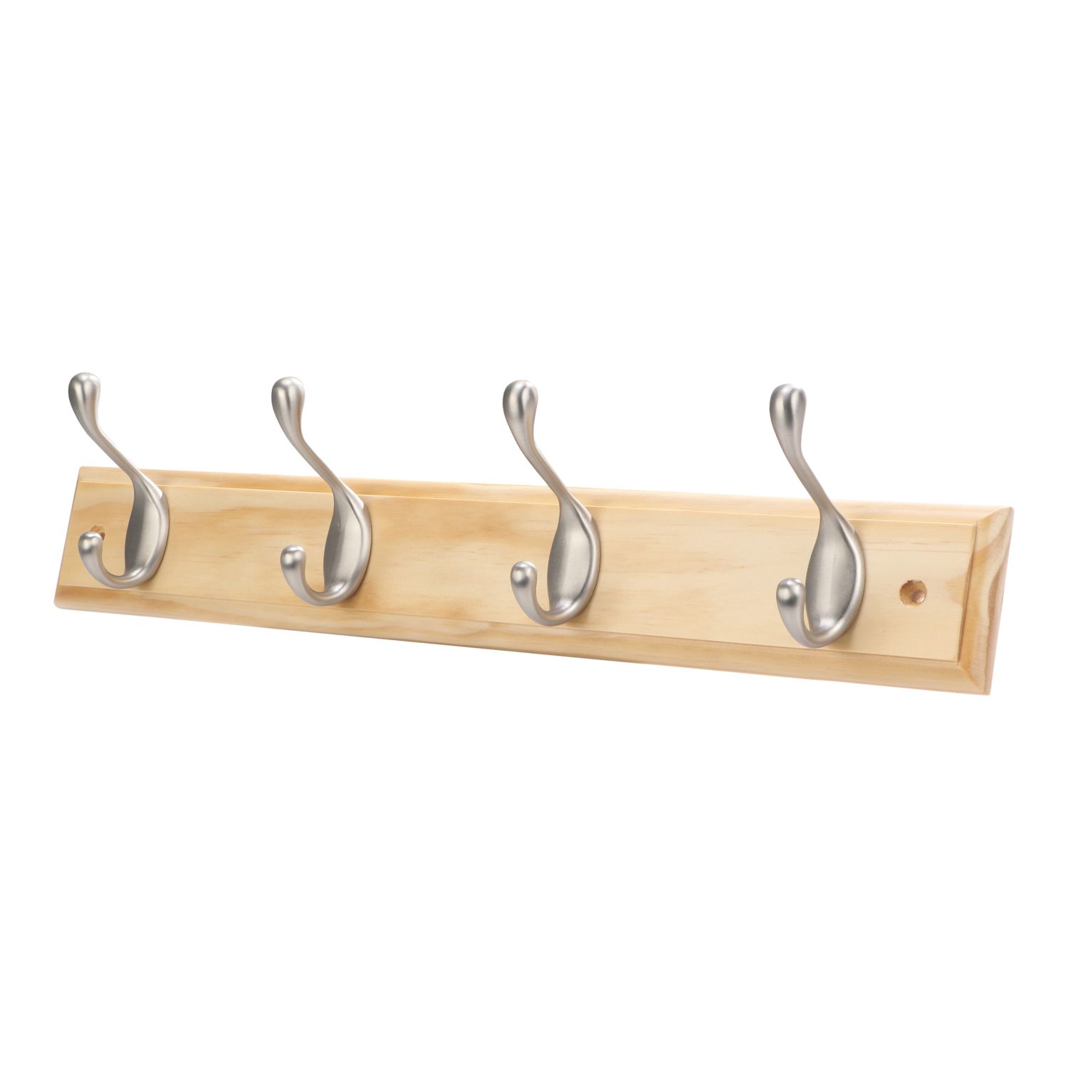 Essentials 4-Hook Rail Pine 458mm x 95mm (200TE)