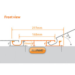 Alupave  Fire Full-Seal Flat Roof & Deck Board Grey 148mm x 2m