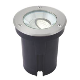 Saxby Hoxton 140mm Outdoor Round LED Recessed Ground Light Brushed Stainless Steel 13W 1000lm