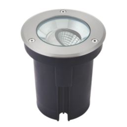 Saxby Hoxton 140mm Outdoor Round LED Recessed Ground Light Brushed Stainless Steel 13W 1000lm