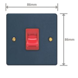 Varilight  45A 1-Gang 2-Pole Cooker Switch Midnight Blue