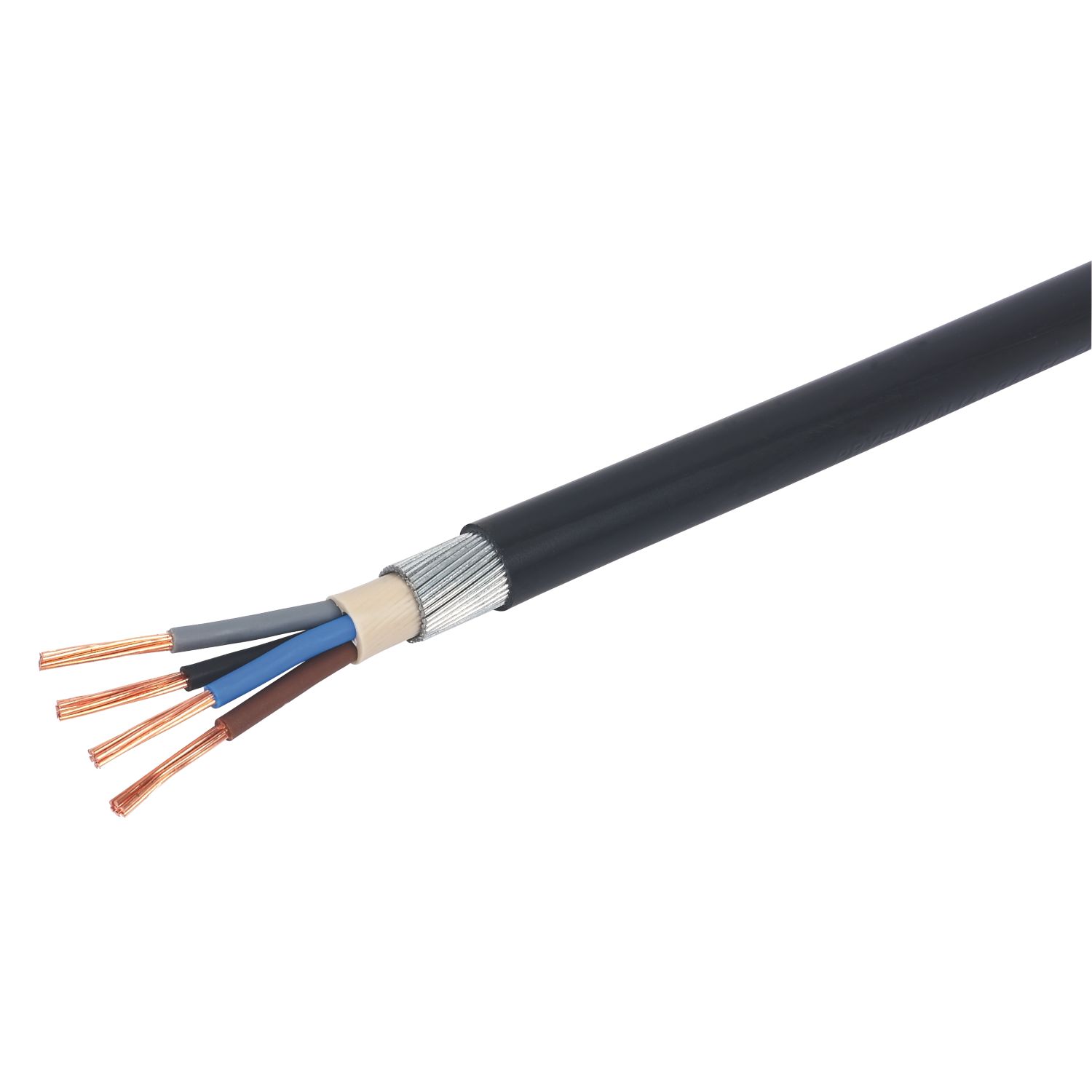 Prysmian 6944X Black 4-Core 6mm² Armoured Cable 25m Coil (20103)