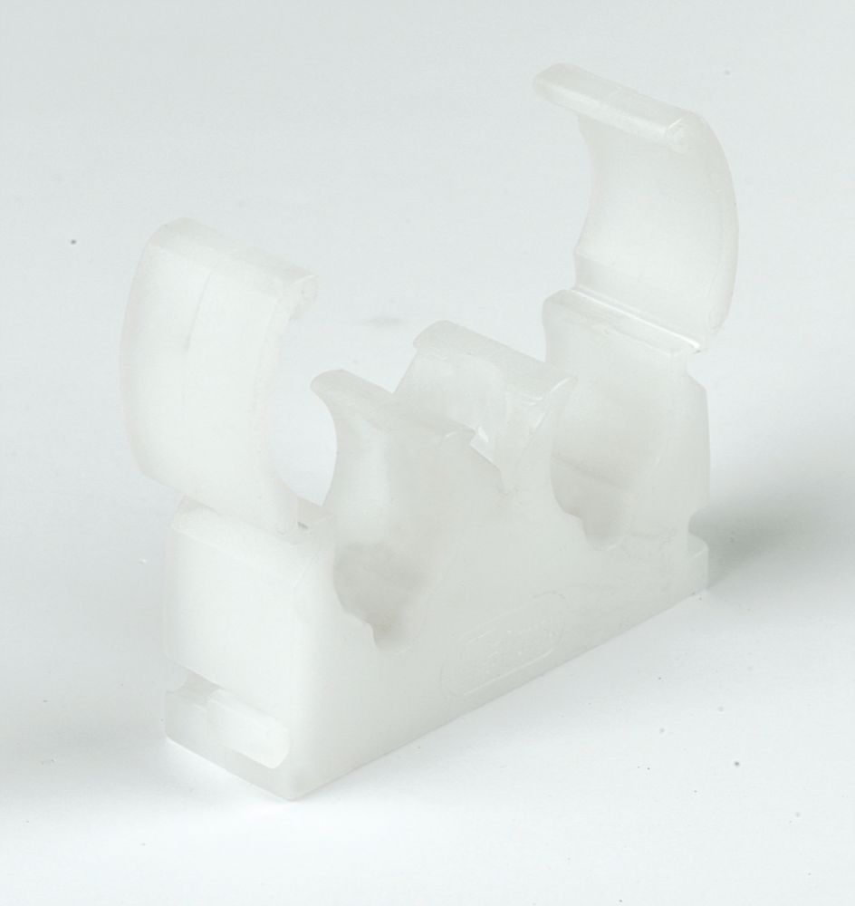 Talon  15mm Double Hinge Clip White 50 Pack