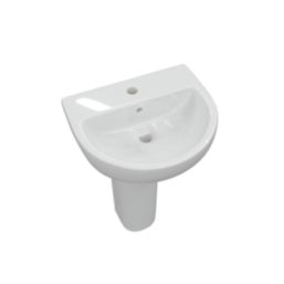 Texas Basin with Pedestal 1 Tap Hole 550mm