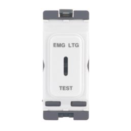 Hager Sollysta WMGKS/EL 20A Grid 2-Pole Emergency Lighting Test Key Switch White