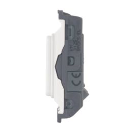 Hager Sollysta WMGKS/EL 20A Grid 2-Pole Emergency Lighting Test Key Switch White