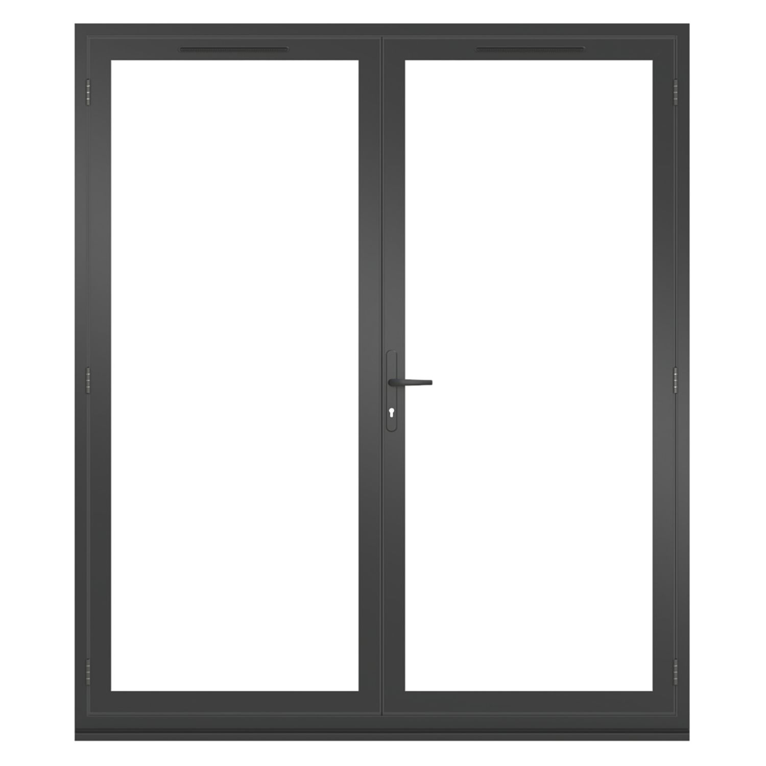 Green & Taylor Black Double-Glazed Aluminium French External Doors 2090mm x 1790mm (201CT)