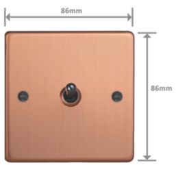 Varilight  10A 1-Gang 2-Way Light Switch  Brushed Copper
