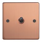 Varilight  10A 1-Gang 2-Way Light Switch  Brushed Copper