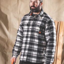 Scruffs Worker  Padded Check Shacket Black / White / Grey Small 36-38" Chest