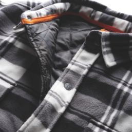 Scruffs Worker  Padded Check Shacket Black / White / Grey Small 36-38" Chest