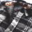 Scruffs Worker  Padded Check Shacket Black / White / Grey Small 36-38" Chest