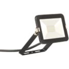 Brackenheath iSpot Outdoor LED Slimline Floodlight Black 10W 900lm