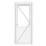 Crystal  1-Panel 1-Clear Light Right-Handed White uPVC Back Door 2090mm x 920mm