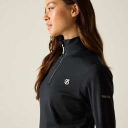 Dare 2B Lowline II Womens Quarter-Zip Fleece Pullover Black - 800 Size 18
