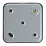 Contactum CLA3347 13A 1-Gang DP Switched Metal Clad Socket with Neon with White Inserts