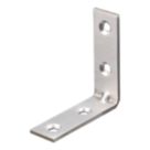 Essentials Corner Brackets Silver 40mm x 40mm x 16mm 4 Pack