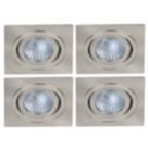 Spa Cali Adjustable Square Downlights Satin Nickel 4 Pack
