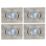 Spa Cali Adjustable Square Downlights Satin Nickel 4 Pack