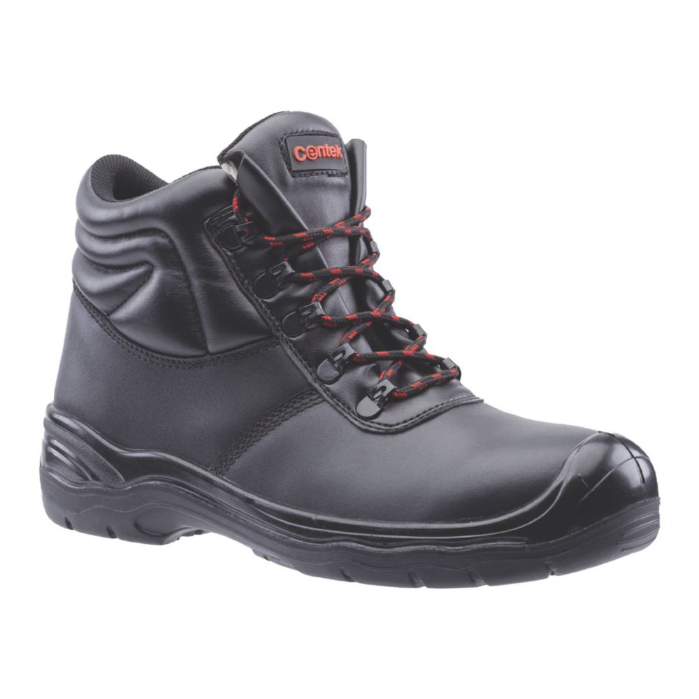 Centek Safety FS330 Stivaletti Di Sicurezza Da Uomo - Taglia 43 - Puntale In Acciaio 200J - Suola Antiforo - Norma S1P SRC - Pelle E Tessuto - Comodi E Leggeri - 3