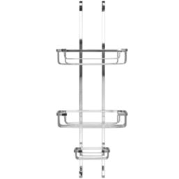 Croydex  3-Tier Hook-Over Basket Chrome
