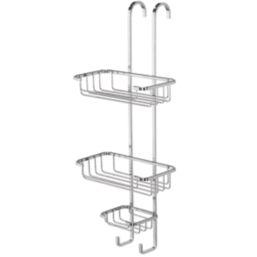 Croydex  3-Tier Hook-Over Basket Chrome