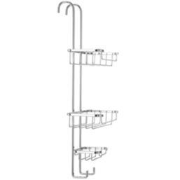 Croydex  3-Tier Hook-Over Basket Chrome