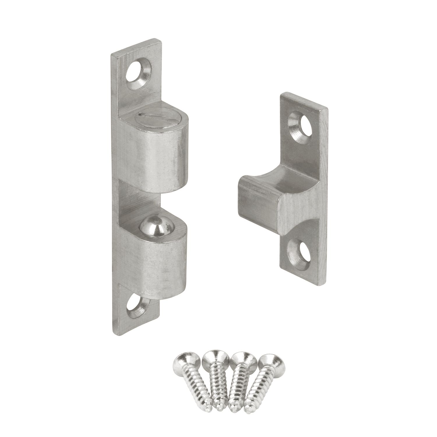 Carlisle Brass Double Ball Cabinet Catch Satin Chrome 17mm x 12mm (2026P)