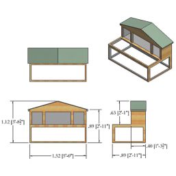 Shire Mansion 5' x 3' (Nominal) Shiplap T&G Timber Hutch & Run