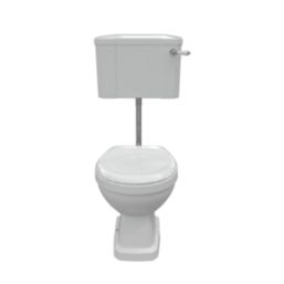 Traditional Soft-Close Low-Level Toilet & Seat Dual-Flush 6Ltr