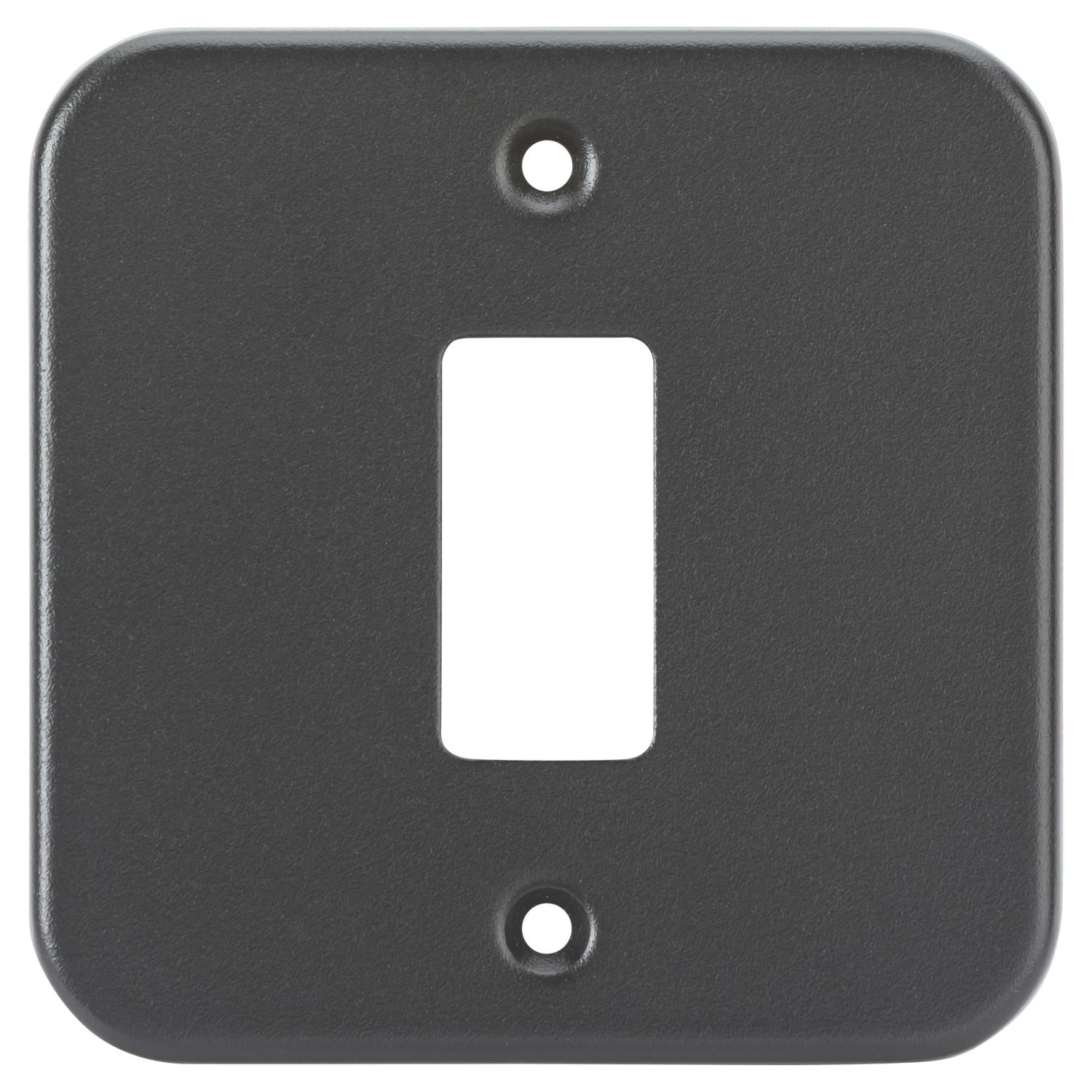 Knightsbridge 1-Module Grid Metal Clad Faceplate Black (202AM)