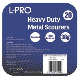 L-PRO Metal Scourers 100mm x 100mm 20 Pack