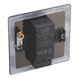 LAP  1-Gang 2-Way LED Dimmer Switch  Black Nickel with Colour-Matched Inserts