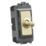 Knightsbridge  20AX Grid Intermediate Toggle Switch Brushed Brass