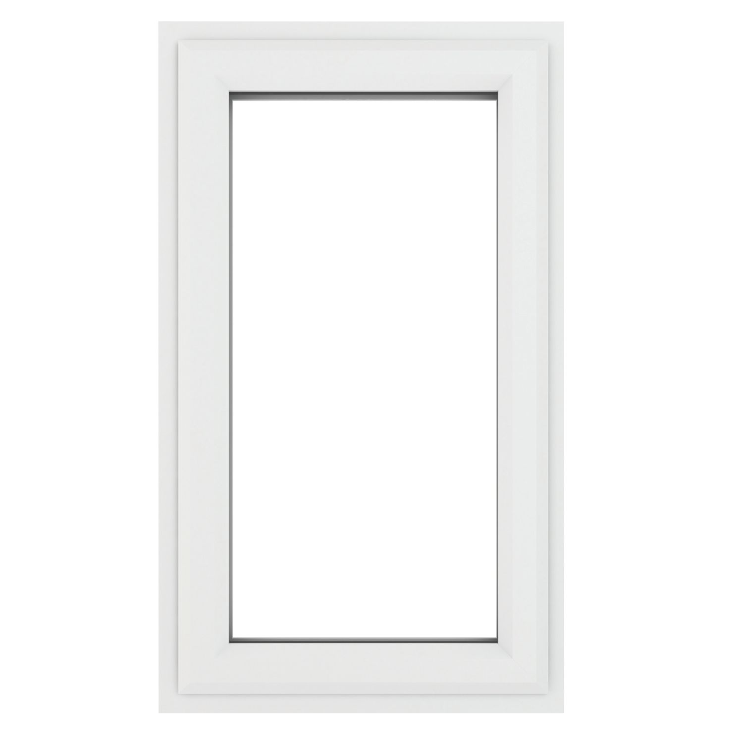 Crystal Left-Hand Opening Clear Double-Glazed Casement White uPVC Window 610mm x 965mm (202JP)