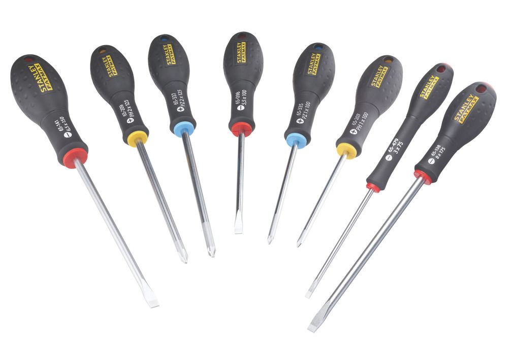 Stanley FatMax FMHT654300 Mixed Fixed Screwdrivers 8 Piece Set Screwfix