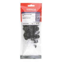 Timco 6-8ga 100 Pack Black Plastic Screw Caps