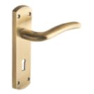 Designer Levers Goodrich Fire Rated Lever Lock Door Handle Pair Antique Brass