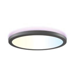 Calex Halo RGB & White LED Smart Ceiling Light Black 22W 1500lm