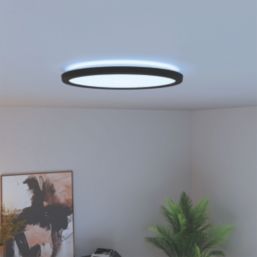 Calex Halo RGB & White LED Smart Ceiling Light Black 22W 1500lm