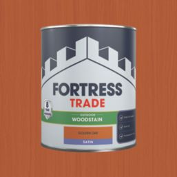 Fortress Trade 750ml Golden Oak Satin Water-Based Exterior Wood Stain