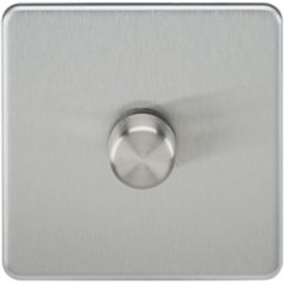 Knightsbridge  1-Gang 2-Way LED Intelligent Dimmer Switch  Brushed Chrome