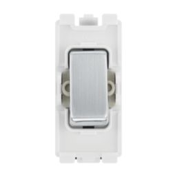 British General Nexus 20A Grid DP Control Switch Brushed Steel