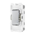 British General Nexus 20A Grid DP Control Switch Brushed Steel