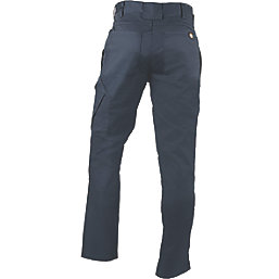 Dickies Action Flex Trousers Navy Blue 32" W 34" L