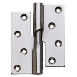 Smith & Locke Polished Chrome  Rising Butt Hinges  100mm x 84mm 2 Pack