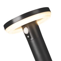 4lite Antheia Outdoor LED Solar Slanted Wall Light With PIR Sensor Black 270lm